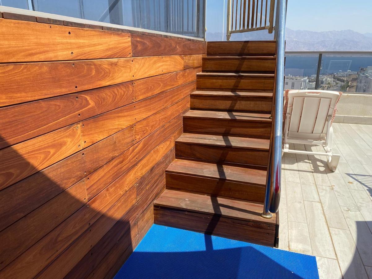 Apartamento Stunning Penthouse With Sea Views And Private Heated Pool Eilat Exterior foto